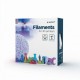 FILAMENT GEMBIRD pt. imprimanta 3d, PLA, 1.75mm diamentru, 1Kg / bobina, aprox. 330m, topire 190-220 grC, silver, 
