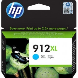 Cartus Cerneala Original HP Cyan, Nr.912XL, pentru OfficeJet 8013|8023, 825, (timbru verde 0.15 lei), 