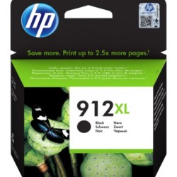Cartus Cerneala Original HP Black, Nr.912XL, pentru OfficeJet 8013|8023, 0.825K, (timbru verde 0.15 lei), 
