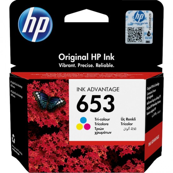 Cartus Cerneala Original HP Color, nr.653, pentru DJ 6075|6475 AIO, , (timbru verde 0.15 lei), 