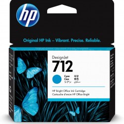 Cartus cerneala Original HP Cyan, nr.712, pentru DesignJet Studio 24|Studio 36|T230|T250|T630|T650, 38ml, (timbru verde 0.15 lei), 