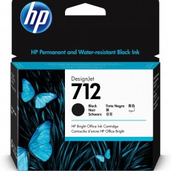 Cartus cerneala Original HP Black, nr.712, pentru DesignJet Studio 24|Studio 36|T230|T250|T630|T650, 80ml, (timbru verde 0.15 lei), 