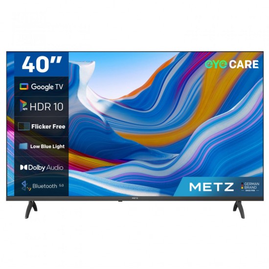 Televizor METZ LED 40MTE6000, 100 cm, Smart Google TV, Full HD, Clasa E 