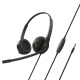 CREATIVE HS-230 Office Headset w/Noise-cancelling Mic, 3.5 mm AUX, USB Adapter 