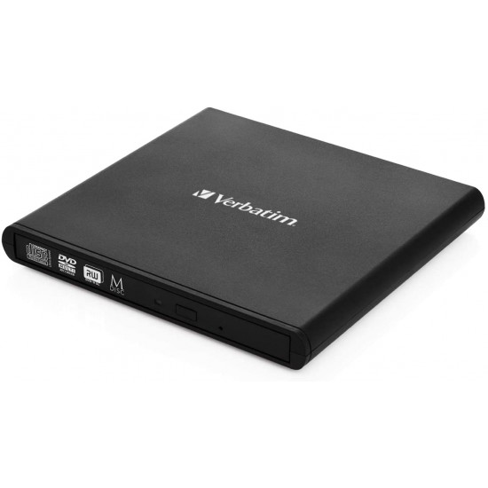 DVD-RW extern, VERBATIM, interfata USB 2.0, negru, 