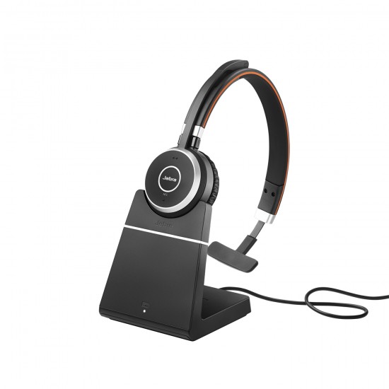 Casti cu microfon Jabra Evolve 65 SE Microsoft Stereo Stand, Bluetooth/USB + Link 380a (Negru) 