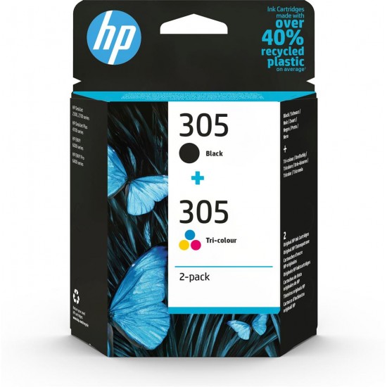 Combo-Pack Original HP Black/Color, nr.305, pentru DeskJet 2320|2710|2720|2721|2723|Plus 4120|Plus 4122, , (timbru verde 0.3 lei), 