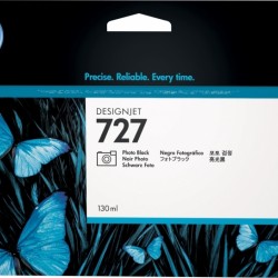 Cartus Cerneala Original HP Photo Black, nr.727, pentru DesignJet T1500|T1530|T2500|T2530|T920, 130ml, (timbru verde 0.15 lei), 