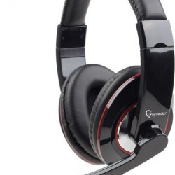 CASTI Gembird, cu fir, standard, utilizare multimedia, microfon pe brat, conectare prin Jack 3.5 mm x 2, negru, 