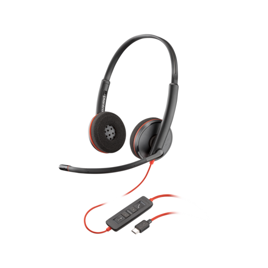 Poly Blackwire 3220 Stereo USB-C Headset +USB-C/A Adapter (Bulk) Poly Blackwire 3220 Stereo USB-C Headset +USB-C/A Adapter (Bulk)