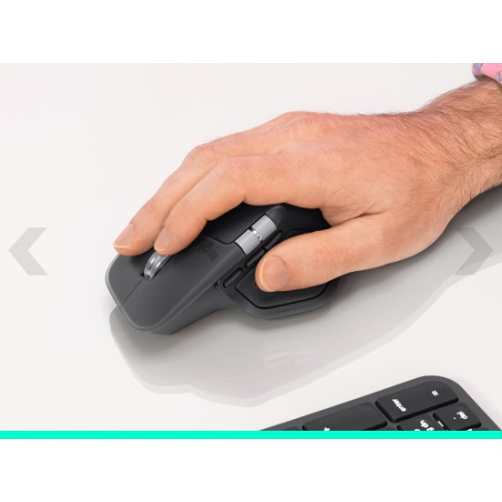 Mouse MX Master 4 - 8K DPI MagSpeed Scrolling Logi Bolt Receiver, Bluetooth Graphite 