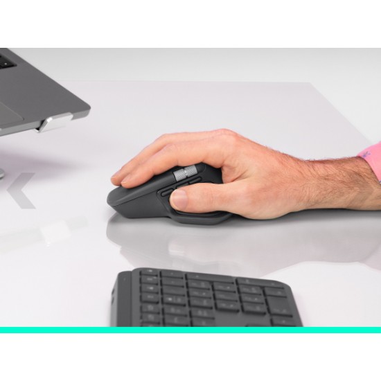 Mouse MX Master 4 - 8K DPI MagSpeed Scrolling Logi Bolt Receiver, Bluetooth Graphite 