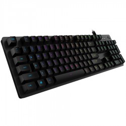 LOGITECH G512 CARBON LIGHTSYNC RGB Mechanical Gaming Keyboard with GX Brown switches-CARBON-US INTL-USB 
