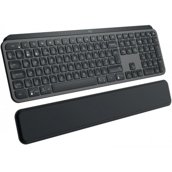 LOGITECH MX Keys S - GRAPHITE - (US) INTL - BT - N/A - INTNL-973 - PLUS PALMREST 
