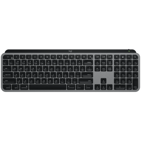 LOGITECH MX Keys S for Mac - SPACE GREY - US INTL - BT  - EMEA28-935 