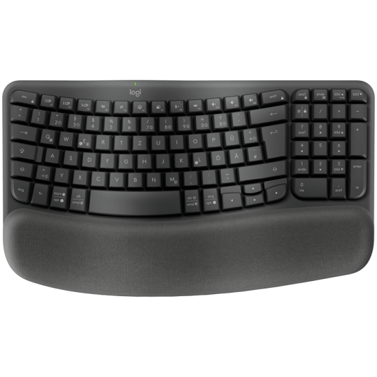 LOGITECH Wave Bluetooth ergonomic keyboard - GRAPHITE - US INTL - B2B 