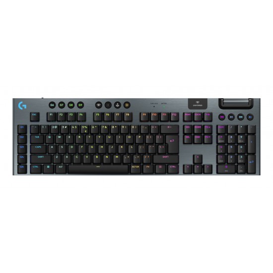 LOGITECH G915 X LIGHTSPEED Wireless Gaming Keyboard - BLACK - US INTL - 2.4GHZ/BT  - EMEA28i-935 - CLICKY 