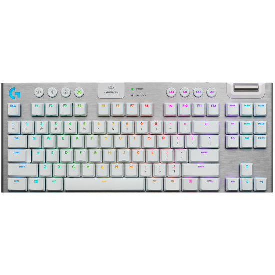 LOGITECH G915 X LIGHTSPEED TKL Wireless Gaming Keyboard - WHITE - US INTL - 2.4GHZ/BT  - EMEA28i-935 - TACTILE 