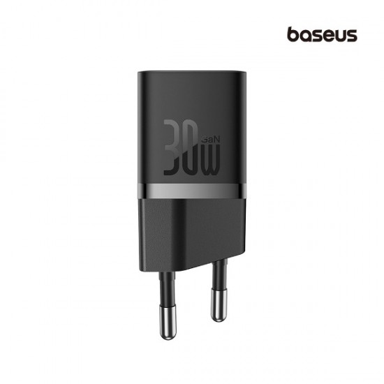 INCARCATOR RETEA Baseus, Quick Charge 30W, 1 x USB Type-C Output 5V/3A (include cablu USB Type-C la USB Type-C de 100W), negru INCARCATOR RETEA Baseus, Quick Charge 30W, 1 x USB Type-C Output 5V/3A (include cablu USB Type-C la USB Type-C de 100W), negru