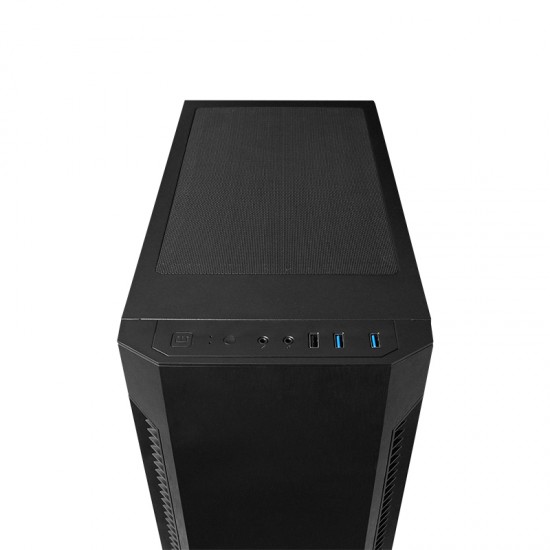 CARCASA CHIEFTEC ELOX, Middle Tower, Mini ITX, mATX, ATX, fara sursa, USB 3.0 x 2, USB 2.0 x 1, Jack 3.5mm x 2, mesh , 