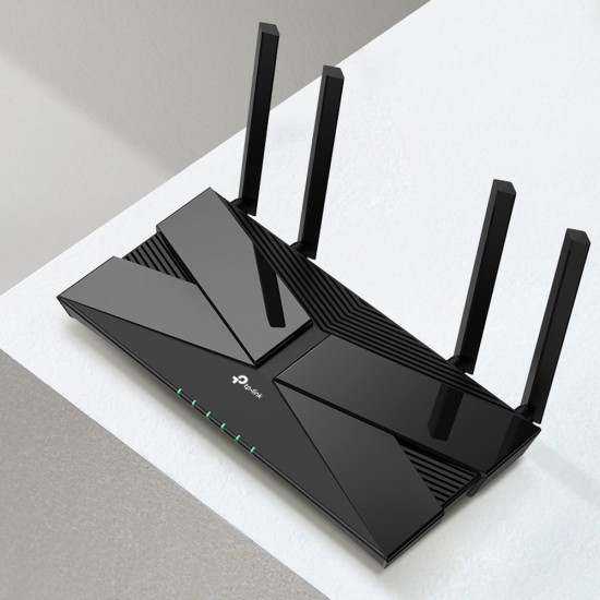 ROUTER TP-LINK wireless 1800Mbps,1 x WAN Gigabit, 4 porturi LAN Gigabit,  2.4 GHz/5 GHz dual band, 4 antene externe, WI-FI 6,  