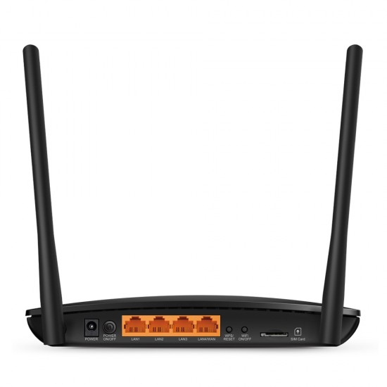ROUTER TP-LINK wireless. 4G LTE (desktop),  750Mbps, 3 porturi 10/100Mbps + 1 WAN/LAN, AC750, Dual Band slot SIM 4G LTE 