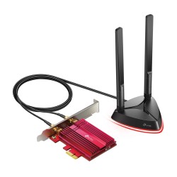 PLACA RETEA TP-LINK AX3000, intern wireless 2.4 GHz | 5 GHz, PCI-E, port, 3000 Mbps, antena externa x 2, PLACA RETEA TP-LINK AX3000, intern wireless 2.4 GHz | 5 GHz, PCI-E, port, 3000 Mbps, antena externa x 2,