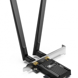 PLACA RETEA TP-LINK AX3000, intern wireless 2.4 GHz | 5 GHz, PCI-E, port, 3000 Mbps, antena externa x 2, 