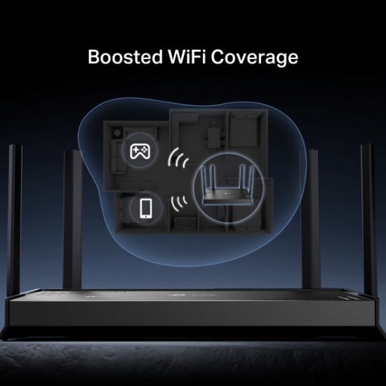 ROUTER TP-LINK wireless BE3600 viteze Wi-Fi 7 Dual-Band de pana la 3600 Mbps 1× port WAN Gigabit, 4 × porturi LAN Gigabit, 2.4 Ghz/5 Ghz dual band, WI-FI 7 