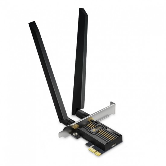 ADAPTOR RETEA TP-LINK, BE9300 Wi-Fi 7,  PCIe Adapter, 9300 Mbps, WI-FI 7 si Bluetooth 5.4, antena externa x 2, 