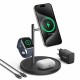 Stand incarcare wireless  Anker, MagGo 3-in-1, 15W, fast charge, compatibl Apple, 1 x USB-C incarcare, negru, 