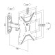 SUPORT de perete LOGILINK, pt 1 TV/monitor plat, diag. max 42 inch, inclinare, pivotare, max 25 Kg, SUPORT de perete LOGILINK, pt 1 TV/monitor plat, diag. max 42 inch, inclinare, pivotare, max 25 Kg,