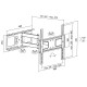 SUPORT de perete LOGILINK, pt 1 TV/monitor plat, diag. max 55 inch, inclinare, pivotare, orizontala, max 50 Kg, 