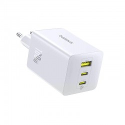 INCARCATOR retea Baseus EnerFill FE11, Quick Charge 100W, 2 x USB Type-C, 1 x USB, alb 