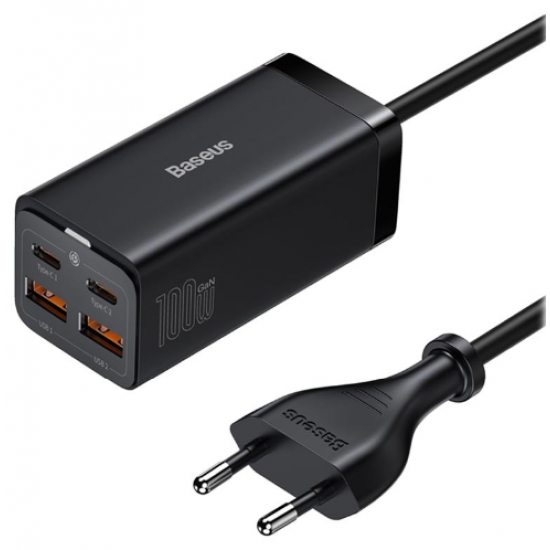 INCARCATOR retea Baseus GaN3 Pro, Quick Charge 100W, 2 x USB, 2 x USB Type-C, negru INCARCATOR retea Baseus GaN3 Pro, Quick Charge 100W, 2 x USB, 2 x USB Type-C, negru