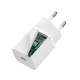 INCARCATOR retea Baseus Super Si, Quick Charge 30W, 1 x USB Type-C 5V/3A, alb 