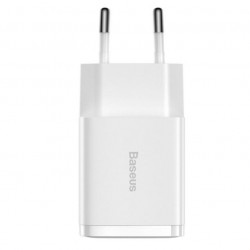 INCARCATOR retea Baseus Compact,10.5W, 2 x USB 5V/2.1A, alb 