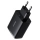 INCARCATOR retea Baseus Compact, Fast Charge 17W, 3 x USB 5V/2.1A, negru 