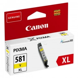 Cartus Cerneala Original Canon Yellow, CLI-581XLY, pentru Pixma TR7550|TR8550|TS6150|TS6250|TS705|TS8150|TS8250|TS9150|TS9155|TS9550, , (timbru verde 0.15 lei), 
