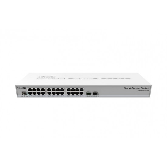 SWITCH MIKROTIK, CRS326-24G-2S+RM, porturi Gigabit x 24, SFP+ x 2, managed, rackabil, carcasa metalica, 
