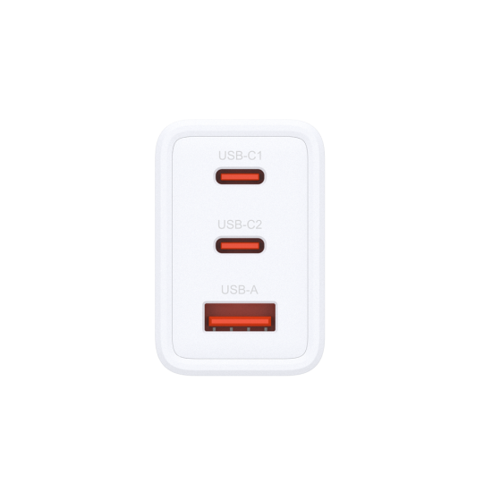 INCARCATOR retea D-Link, Quick Charge GaN PD 3.0, 65W, 2 x USB Type-C  20.0V / 3.25A max, 1 x USB 5V / 3A , alb 