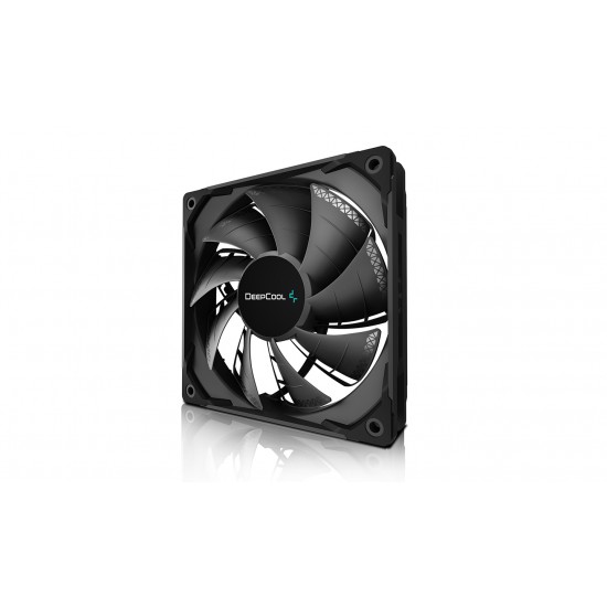 VENTILATOR  DEEPCOOL PC TF120S BLACK, 120x120x25 mm, 1500rpm, control PWM, fara LED, 1 ventilator, 4-pin PWM, negru, 