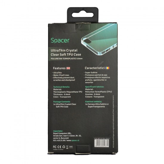 Husa Samsung J3 2017 Spacer, transparenta, grosime 0.6 mm, material flexibil TPU, ultra subtire 