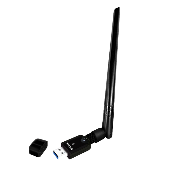 ADAPTOR RETEA D-LINK AC1300, extern wireless 2.4 GHz | 5 GHz, USB 3.0, port, antena externa 5 dBi x 1, 