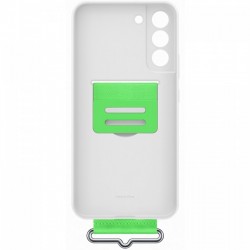 Galaxy S22 Plus; Silicone Cover with Strap; White 