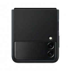 HUSA Smartphone Samsung, pt Galaxy Z Flip3, tip back cover (protectie spate), piele, ultrasubtire, negru, 