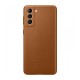 HUSA Smartphone Samsung, pt Galaxy S21+, tip back cover (protectie spate), piele, ultrasubtire, maro, 