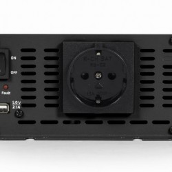 INVERTER GEMBIRD cu sinusoida simulata, Inverter auto, 1200W, Schuko x 1, USB 5V / 2.1A, baterie 10-16V, 