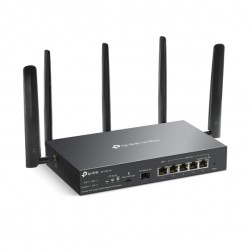 ROUTER TP-LINK VPN Gigabit, Omada 4G+ Cat6 AX3000 Dual-Band WiFi 6, 6 × Gigabit RJ45 port, 5 antene externe detasabile, 