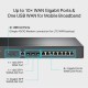 ROUTER TP-LINK wired Gigabit, 2×10GE SFP+ (1WAN,1 WAN/LAN), 1×1GE SFP WAN/LAN, 8×1GE RJ45 WAN/LAN, 1×RJ45 Console, 2×USB (Connecting 4G/3G Modem as WAN Backup) 